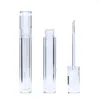 100pcs Empty Clear 7.8ML 5.5ml Lipgloss Tubes Round Transparent Lip Gloss Tubes With Wand