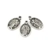 200Pcs Catholic Icon Religious Medal San Benito Charm Pendant For Jewelry Making Bracelet Necklace DIY Accessories 10x17.2mm A-385