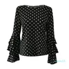 Hot Sale Women Polka Dot Blusas Shirts Spring Fashion O Neck Long Sleeve Blouse Femininas Casual Tops Plus Size 4XL 5XL Shirt