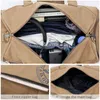 Duffel påsar Scione Men Retro Travel Resväska Kanfas Sport Bagage Crossbody Tote Bag Vintage Casual Printing Slitstarkt axelbräda
