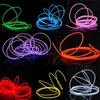 Luz flexível de néon leve 3m El Wire Led Dance Party Party Decor Decor Lamp Ropetube Impermeável Decoração Diy Multicolor