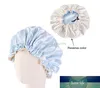 Barnflicka Satin Night Sleep Cap Solid Color Hair Care Bonnet Hat Head Cover Wrap Beanies Skallies Fashion Kids Satin Bonnet6652099