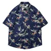 Men's Casual Shirts MoneRffi Kimono Style Mens Shirt 2021 Janpanese Print Loose Harajuku Women Men Couple Kimonos Yukata Tops Summer