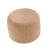 Free Shipping Beech Wood Small Round Storage Box Retro Vintage Ring Box for Wedding Natural Wooden Jewelry Case