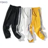 Fgkkks mannen casual broek kwaliteit merk heren straat hiphop trekkoord broek mode mannelijke dunne sectie comfortabele joggingbroek CX200824