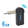 2 في 1 Bluetooth اللاسلكي 50 محول جهاز إرسال جهاز الإرسال 35 ملم لموسيقى السيارة O Aux A2DP Handsver Hands4148204