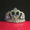 Обручальные кольца модное темперамент корона хрустальный кольцо для женских ювелирных подарков