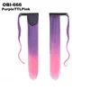 22 inches Long Wrap Around Synthetic Ponytail 20 Colors Simulation Human Hair Extensions Ponytails Bundles BIP-666