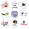 200pcs الرموش ملصقات شعار البطاقات العمل مخصصة واضحة العلامات الزفاف العلامة التجارية Mink lashes الورق Lipgloss أنابيب الشعار الملصق 2692692