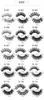 Falsche 3D-Wimpern mit Wimpernbürste Mascara-Bürsten Mink Lashes Hot 15 Styles Dramatic Thick Natural Lashes Wispy Fluffy Eye Makeup Tools