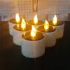 1 pièces/ensemble bougie à énergie solaire en plastique jaune bougies LED à énergie solaire/lampe à thé électronique sans flamme pour l'extérieur