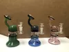 7.6in Assorted Color Blue PerColator Glass Water Bong Pipe Beaker Hookah Bongs