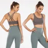 Sujetador deportivo lu yoga bra ropa interior de mujer compatible con leggings de yoga espalda cruzada chaleco a prueba de golpes ropa de gimnasio mujeres corriendo fitness apretado3726493