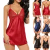 qualityWomen Sexy Nightwear Plus Size 3XL Lace Nightgown Sleepwear Dress babydoll Sexy red Lingerie Robe sex clothes erotic underwear