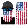 Sport gezichtsmaskers troef Amerikaanse vlag stijl naadloze bandanas multifunctionele fietsen sjaal schedel magische tulband vrouwen mannen buiten hoofdbanden