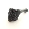 Glass Smoking Hand Pipes Skull Head Burner 4Inch Length