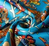 Frankrijk Square Tree Floral Print Scarf Designer Brand Luxury Women H Shawls Foulard Femme Blue Large Twill Silk Scarfs Drop2566806601511444