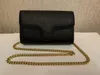 Najwyższa jakość 5 kolorów damska torba na ramię złota i torba na łańcuszku Crossbody torebka w czystym kolorze crossbody Messenger torba na ramię torebka portfel