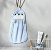 The latest 36X25CM towel, coral velvet material cute cartoon daily pendant hand towels, many styles to choose from