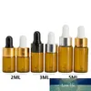 DHL Bursztynowe szklane Płynne Odczynnik Butelki Pipetowe Eye Dropper Aromatherapy 2ml 3 ml 5 ml oleje eteryczne butelek perfum