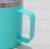 9 styles de tasses à café isolées de 12 oz avec poignées tasses en acier inoxydable à double paroi gobelets à laque latérale créatifs bouteille de voyage portable