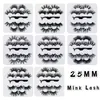 5 Pairs 25mm Soft Fluffy 3D Faux Mink False Eyelashes Dramatic Long Wispies Lash Extension Natural Volume Handmade Eye Makeup with1945561