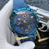 Luxury New Executive Perpetual Calendars El Toro 326-01LE-3 Blue Dial Automatic Mens Watch Rose Gold Case Blue Rubber Watches Pure_time