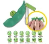 Porte-clés à sangles à presser, Extrusion de haricots, pois, soja, jouets Edamame, breloques de téléphone, cadeau pour enfants 4104376