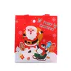 Kerstcadeau tas Xmas Santa Snowman Deer Niet-geweven Afhalen Verpakkingzak Disposable Food Gift Package Bag