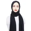 Moda Hijab musulmano Donna Pianura Sciarpa lunga Islamica Maxi Sciarpe Scialle Avvolgere Testa araba Collo Copertura Turbante Copricapo Scialli Stole