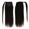 Straight Human Hair Ponytail 100% Natural Machine Made Remy Clip In Real Pony Tail Hair Extensions 12" 16" 20"