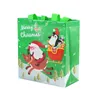 Kerstcadeau tas Xmas Santa Snowman Deer Niet-geweven Afhalen Verpakkingzak Disposable Food Gift Package Bag