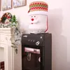 Coperchio antipolvere natalizio Dispenser per secchio d'acqua Contenitore Purificatore per bottiglie Decorazione natalizia per la casa Simpatiche coperture per pupazzo di neve di Babbo Natale