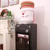 Noël cache-poussière seau d'eau distributeur conteneur bouteille purificateur noël décoration de la maison mignon père noël bonhomme de neige couvre