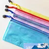 Grid Zipper Archival Bag Multi Color Folders Waterproof Plastic File Pocket Student Stationery Filing Supplies 1 55zt C R