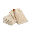 Paquet de 10 sacs de savon en sisal naturel, support de pochette exfoliant pour savon 4007704