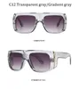 Sunglasses 2021 Oversized Men Designer GINO Vintage Male Gradient Lens T Punk Big Frame 952081202C