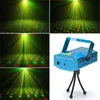Новый мини светодиодный красный зеленый лазерный проектор Освещение сцены Регулировка DJ Disco Party Club Light Free Ship DHL FEDEX