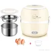 Freeshipping Mini Electric Rice Cooker Thermal Heating Lunch Box Portable Food Steamer Cooking Container Meal Lunch Box Warmer 200W