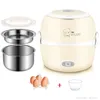 Freeshipping Mini Electric Rice Cooker Termisk uppvärmning Lunch Box Portable Food Steamer Matlagning Container Måltid Lunchbox Varmare 200W