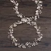 Matrimonio nuziale damigella d'onore argento fatto a mano strass perla fascia per capelli fascia accessori per capelli di lusso copricapo fascinatori tiara G6798828