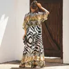 Vestido playero de gasa de talla grande para mujer, vestido Floral, kimono de playa, traje de baño para mujer, Bikini para mujer 2020