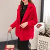 Automne et hiver nouveau manteau de fourrure de vison à manches longues pour femmes en vrac facile à assortir épais Cardigan mode couleur unie manteau