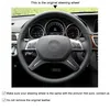 Suede Blue Marker Steering Wheel Cover for Mercedes Benz E-Class E300 2014 GL-Class GL 350 400 500 550 2013-2015 M-Class ML