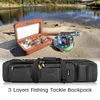 Outdoor 3 Layer Bag 80cm/100cm Plus Fish Rod Reel Carrier Bag Carry Case Traveling Bag