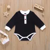 2020 Nya Höstkläder Baby Solid Rompers Kläder Boys Girls Långärmad Jumpsuits Kläder Boutique Kids Bodysuits Passar M2572