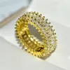 Taille 610 charmante bague de mariée 18K jaune blanc plaqué or Bling CZ bague cubique pour filles femmes pour fête de mariage 1301476