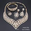 Vrouwen Party Bridal Fijne Kristallen Ketting Oorbel Sieraden Sets Voor Bruiloft Diner Jurk Accessoires Sieraden Sets341F