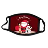 Julutskrift Masker Snögubbe Santa Claus Skriv ut Mask Tecknad tvättbar återanvändbar munskydd Utomhus Skyddande Vuxen Designer Mask LSK1370