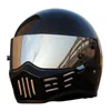 Cascos de motocicleta 2021 Casco de motor Fibra de vidrio Cara completa Hombres Mujeres Retro Motocross Chopper Head Wear Protector de cubierta1